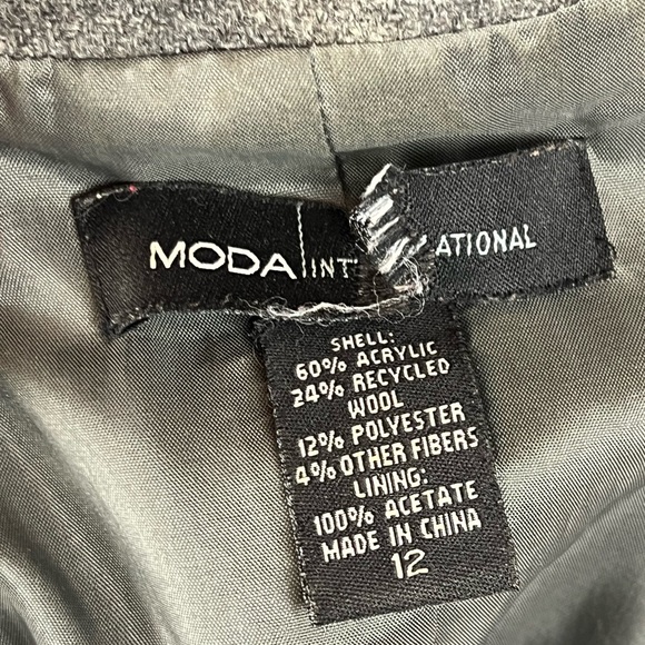 Moda International wool military jacket, pockets 12 170 - Picture 7 of 7